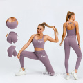 Sıcak Satış Yoga Takım Elbise Spor Giymek Özel Logo Kadın Yoga Set Dikişsiz Yüksek Belli Yoga Kıyafet Kadın Setleri